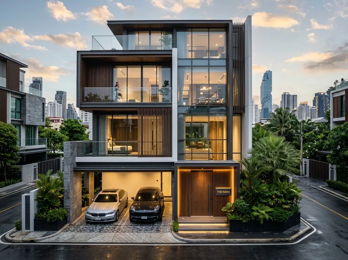 ขายพรีเมียมทาวน์โฮม 3.5 ชั้น สุขุมวิท - อ่อนนุช 3 ห้องนอน 4 ห้องน้ำ ดาดฟ้าวิวเมือง